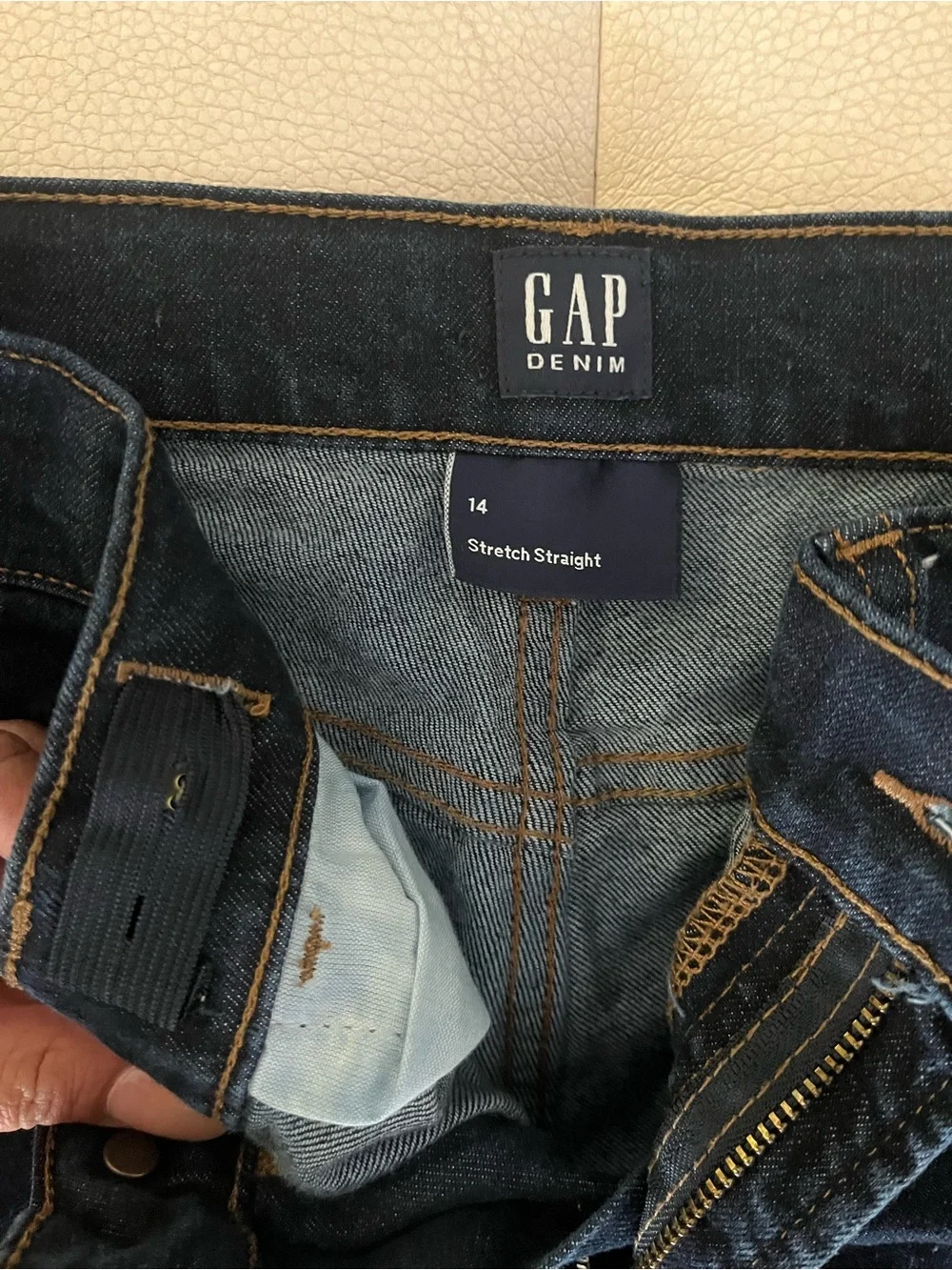 GAP Boys sz 14 Slim Straight Dark Blue Jeans